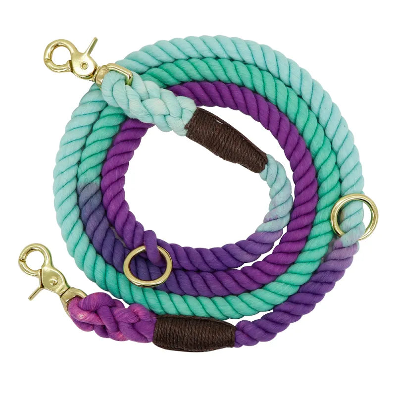 Cotton Spiral Leash for Dogs with Carabiner