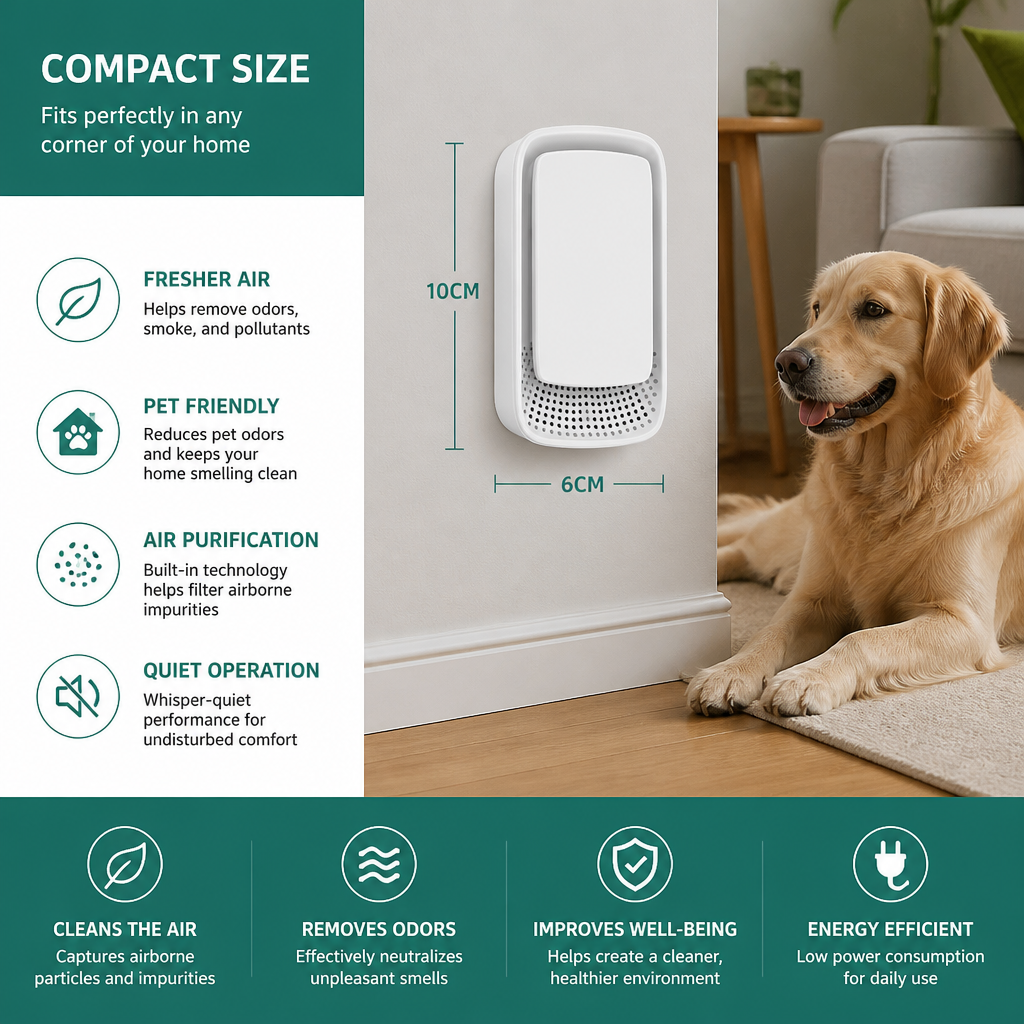 Portable Air Purifier & Odour Eliminator – Ideal for Pet Homes