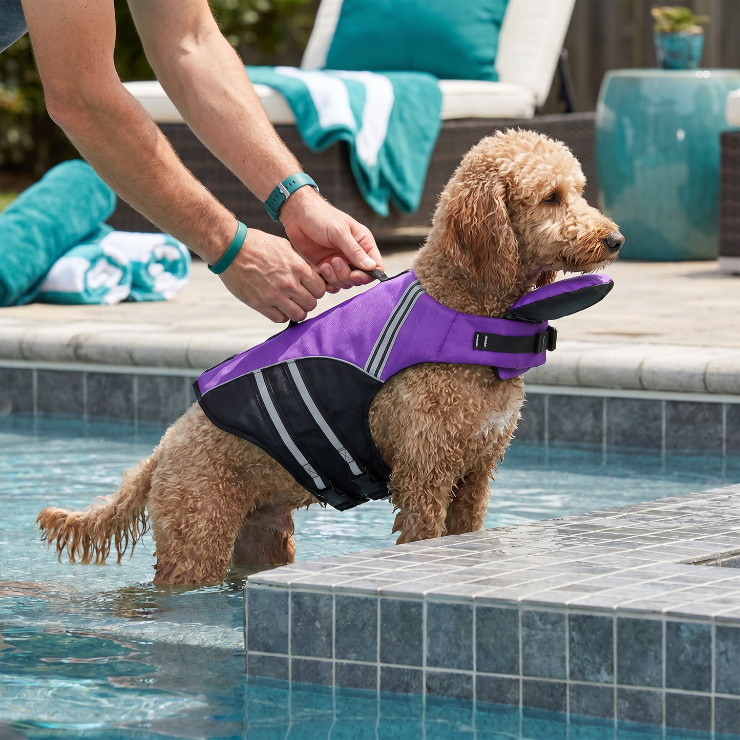 Dog Safety Swim Vest with Rescue Handle