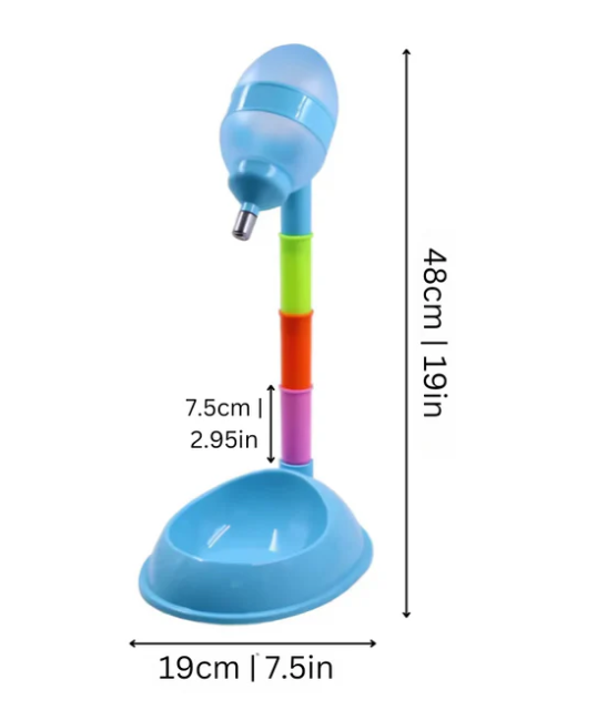 Adjustable Height Water Dispenser with Pet Bowl