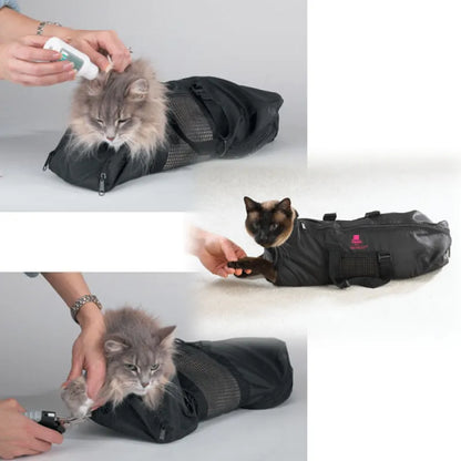 Cat Grooming Bag for Claw Cutting and Care - Comfortable and Safe