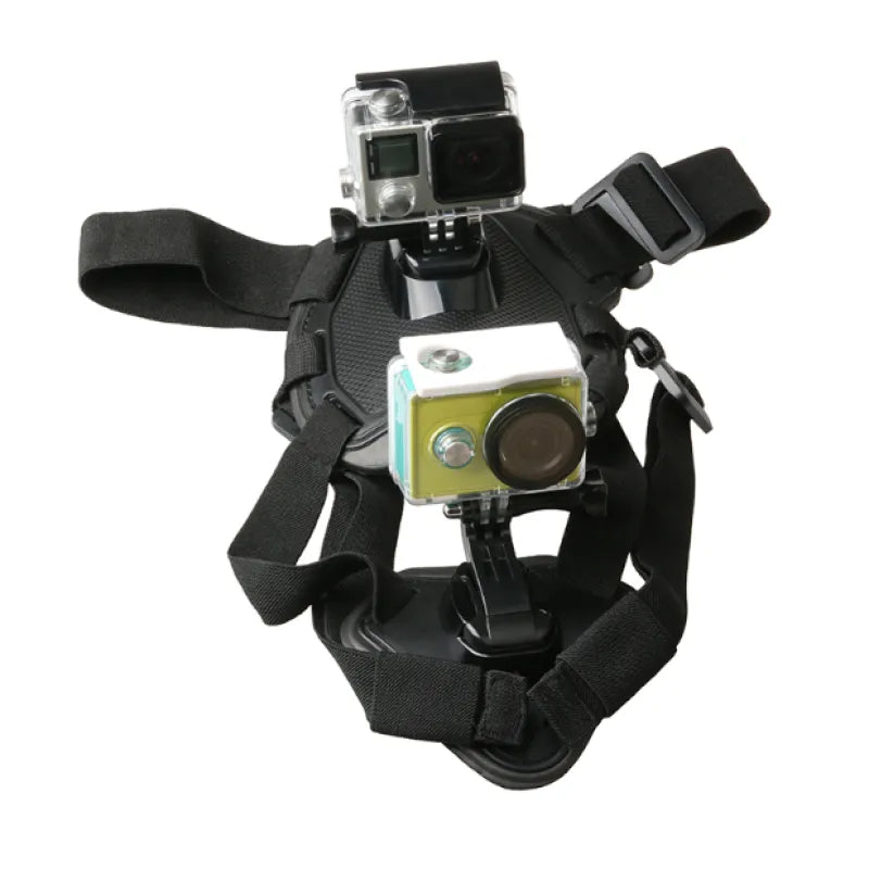 Action Camera Harness for Dogs with Chest and Back Mount Support