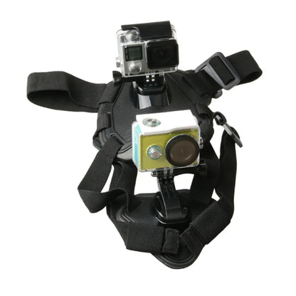 Action Camera Harness for Dogs with Chest and Back Mount Support