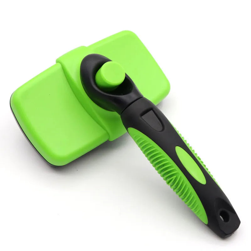 Pet Grooming Kit with Nail Clipper, File, and Self-Cleaning Brush