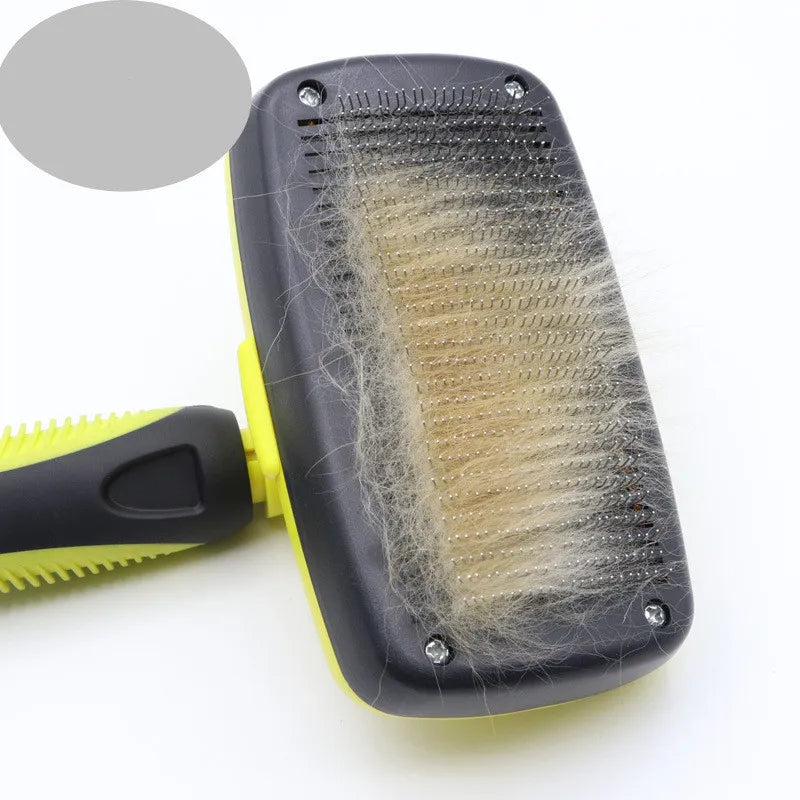 Pet Grooming Kit with Nail Clipper, File, and Self-Cleaning Brush