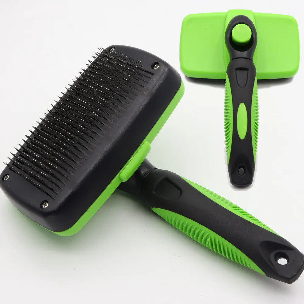 Pet Grooming Kit with Nail Clipper, File, and Self-Cleaning Brush