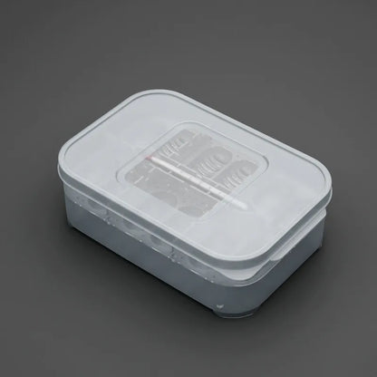 Practical Storage Box for Eggs and Small Items - with Thermometer and Divided Compartments