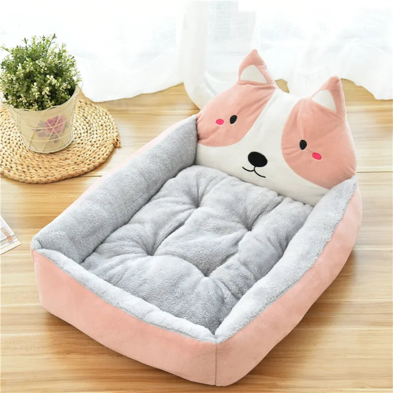 Animal Head Design Cat Bed for Cosy Sleep