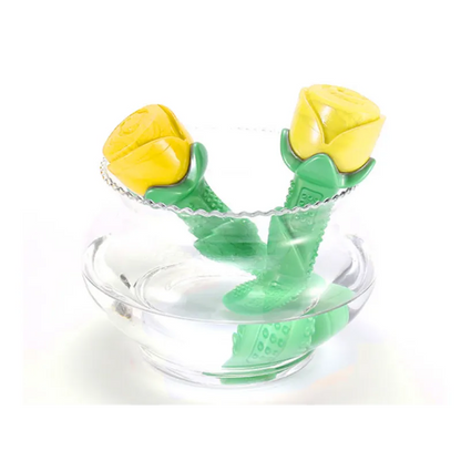 Rose-Shaped Dog Toy – Chew Stick for Dental Hygiene and Fun Made from Durable Rubber