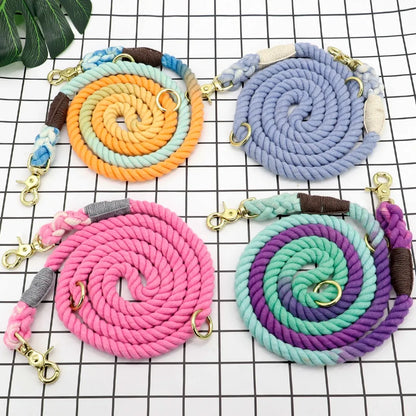 Cotton Spiral Leash for Dogs with Carabiner