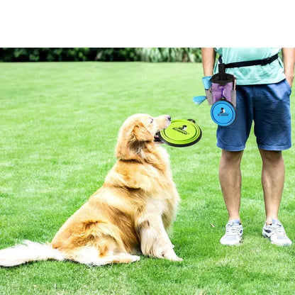 Dog Bag with Collapsible Bowl - Portable Bag for Snacks and Accessories
