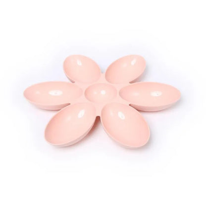 Flower-Shaped Cat Food Dish – 6 Bowls in Different Colours