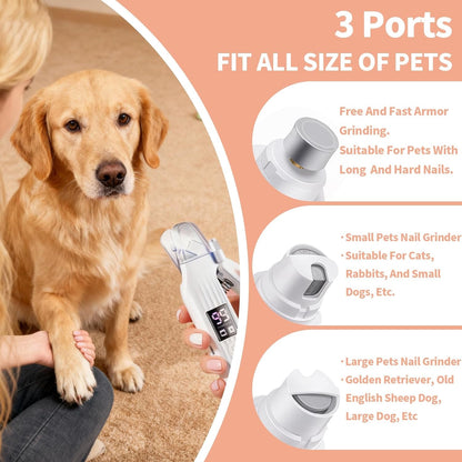 GlowTrim 3-in-1 LED Nail Clippers with Grinder for Cats & Dogs