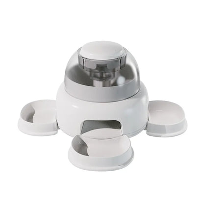 Dog Food Dispenser with Transparent Compartment – Easy to Refill and See the Food