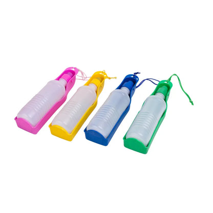 Portable Dog Water Bottle with Built-In Bowl – Perfect for On-the-Go