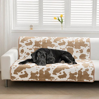 Modern Pet Blanket With Cow Print