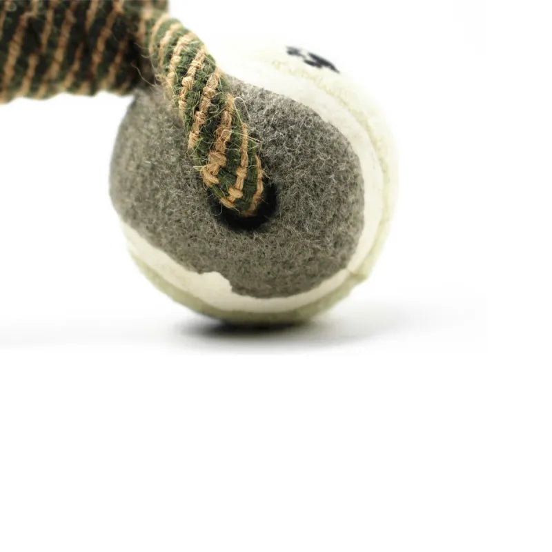 Dog Rope Toys with Balls - Chew Toy for Dogs with Paw Print