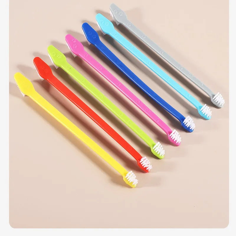 Dual-Headed Toothbrushes for Pets, Multi-Pack