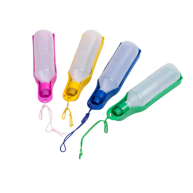 Portable Dog Water Bottle with Built-In Bowl – Perfect for On-the-Go