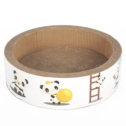 Round Cat Scratching Mat with Cute Design - Cat Scratching Board for More Fun and Relaxation