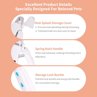 GlowTrim 3-in-1 LED Nail Clippers with Grinder for Cats & Dogs