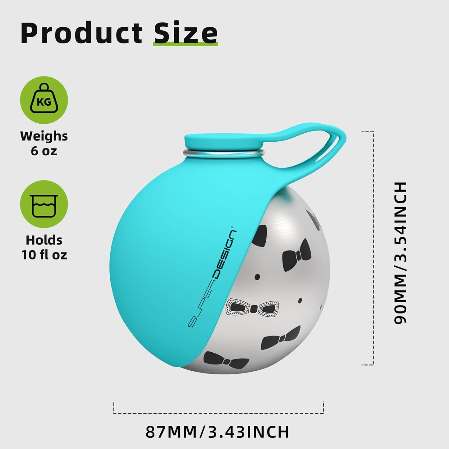 FurSip™️ 2 in 1 stainless steel portable dog bowl