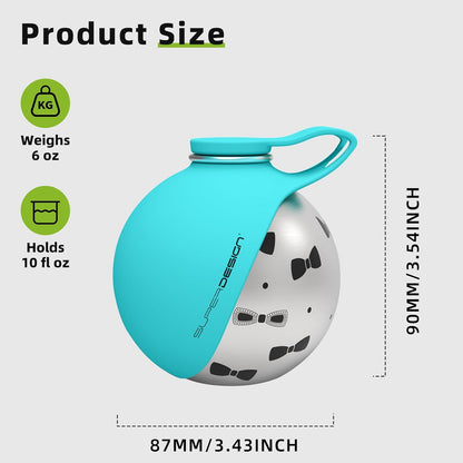 FurSip™️ 2 in 1 stainless steel portable dog bowl