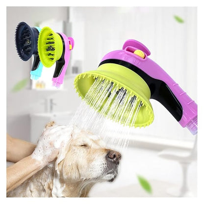 Dog Shower Brush with Massage and Coat Cleaning Function