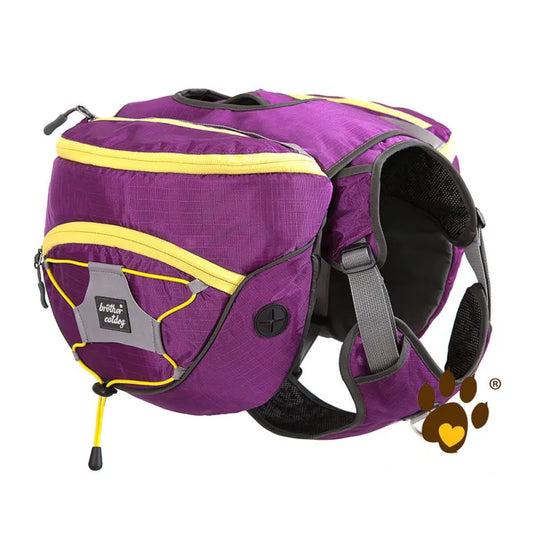 Dog Hiking Backpack with Waterproof Pockets - Portable Stretcher for Dogs for Outdoor Activities