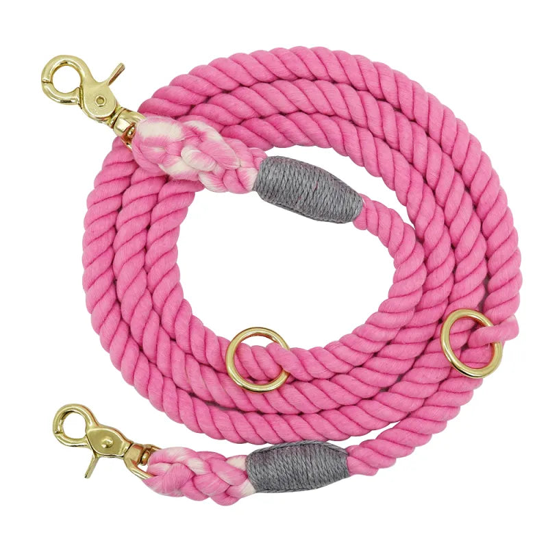 Cotton Spiral Leash for Dogs with Carabiner