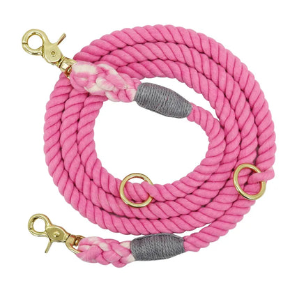 Cotton Spiral Leash for Dogs with Carabiner
