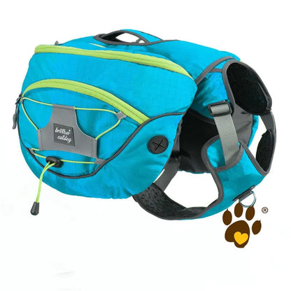 Dog Hiking Backpack with Waterproof Pockets - Portable Stretcher for Dogs for Outdoor Activities