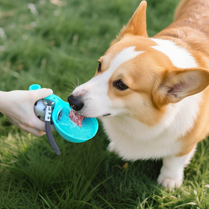 FurSip™️ 2 in 1 stainless steel portable dog bowl