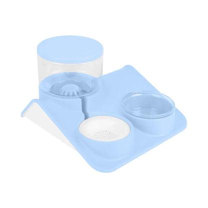 Pet Water and Food Bowl – 2-in-1 System with Practical Base