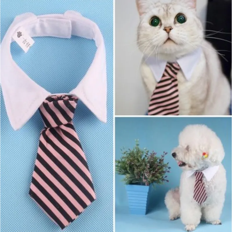 Elegant Pet Collar with Bow Tie for Dogs and Cats