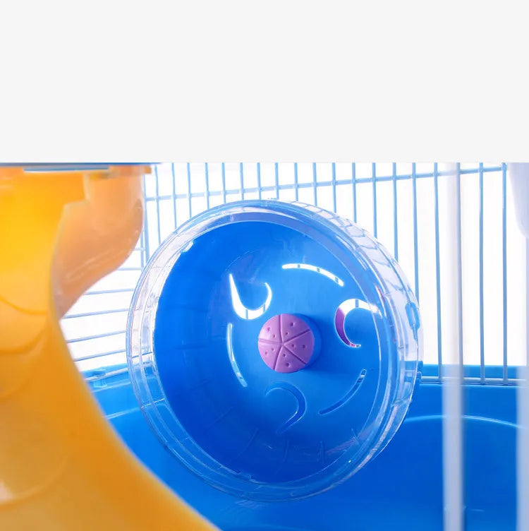Hamster Cage with Levels and Water Bottle - Compact Cage for Rodents