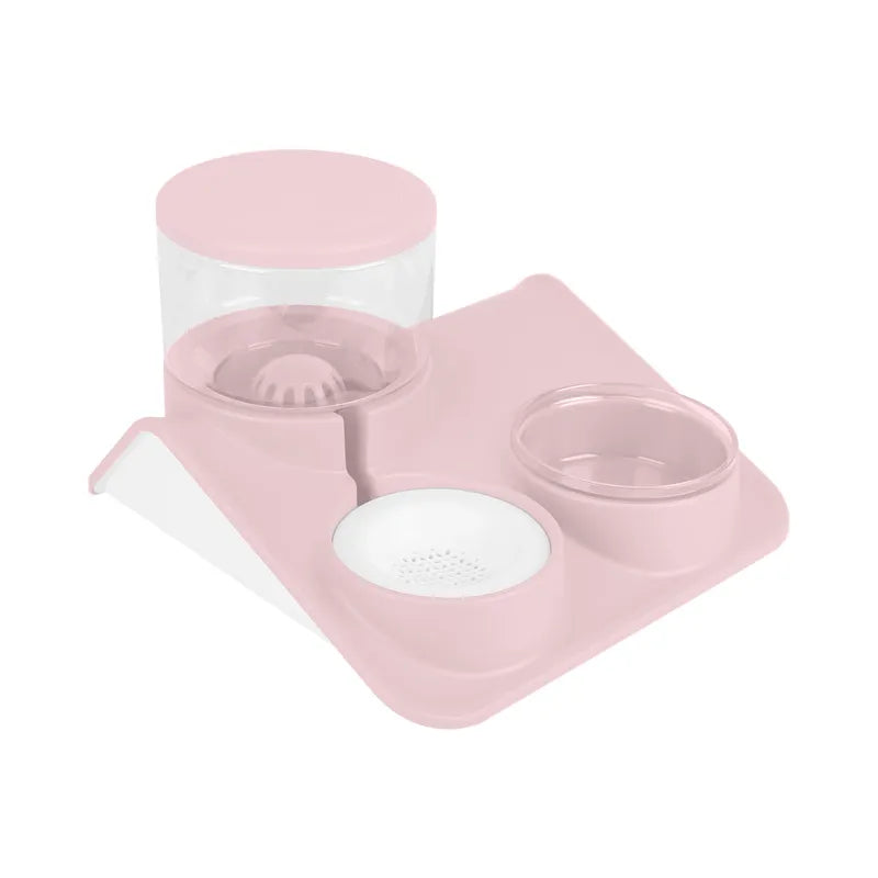 Pet Water and Food Bowl – 2-in-1 System with Practical Base