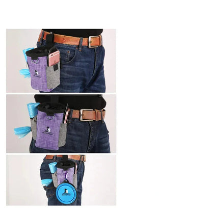Dog Bag with Collapsible Bowl - Portable Bag for Snacks and Accessories