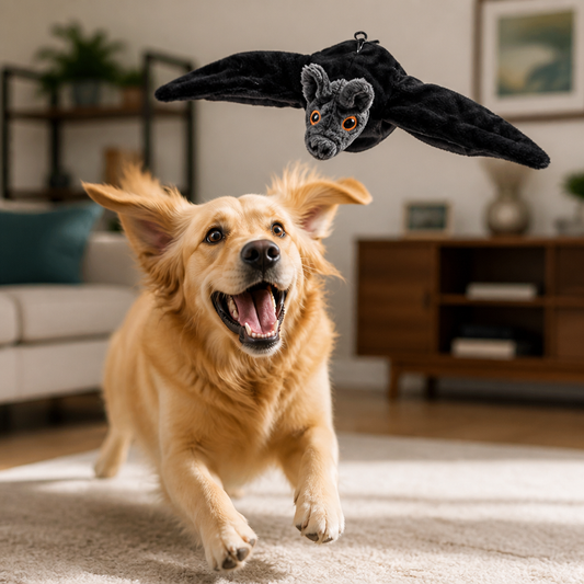 Touch—Activated Flapping Bat Dog Toy with Catnip