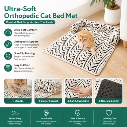 Ultra-Soft orthopedic Non-Slip Cat Bed Mat