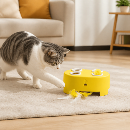 Automatic Feather Chase Toy for Cats