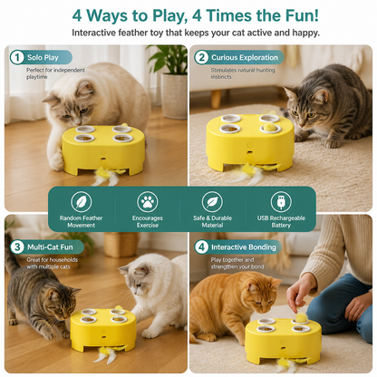 Automatic Feather Chase Toy for Cats