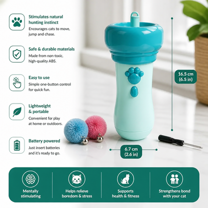 Interactive Pom-Pom Launcher Tod for Cats