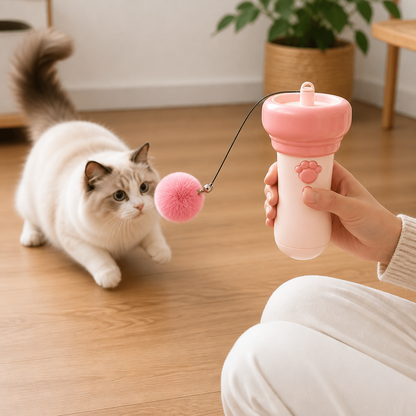 Interactive Pom-Pom Launcher Tod for Cats