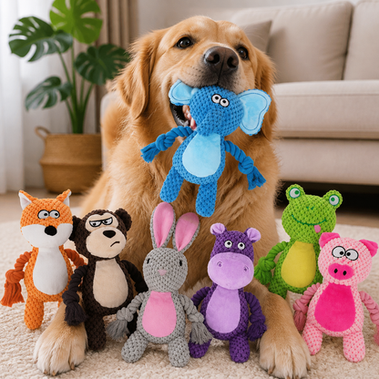 Cotton Rope Plush Dental Squeaky Dog Toy