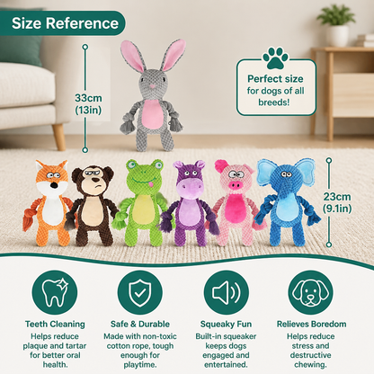 Cotton Rope Plush Dental Squeaky Dog Toy