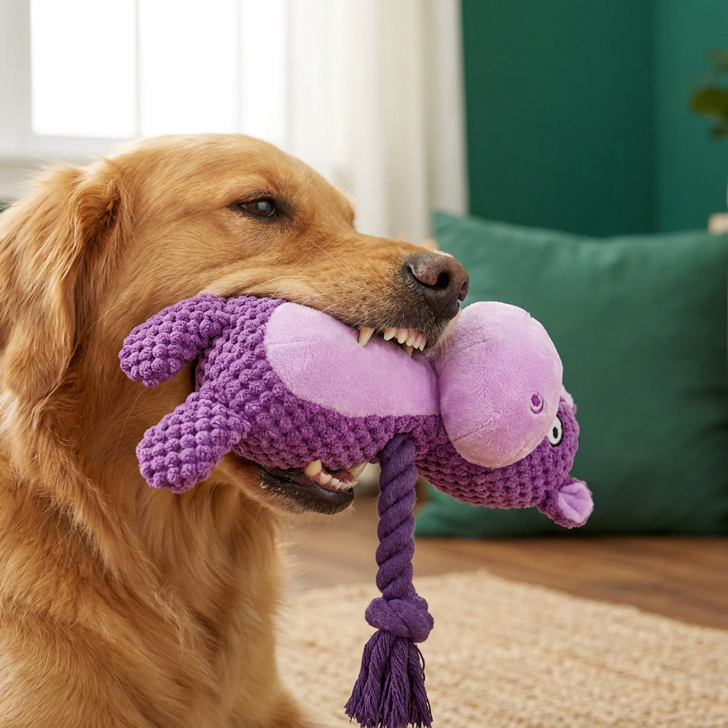 Cotton Rope Plush Dental Squeaky Dog Toy