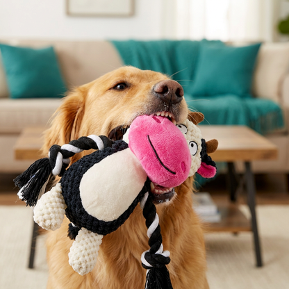Cotton Rope Plush Dental Squeaky Dog Toy