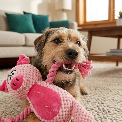 Cotton Rope Plush Dental Squeaky Dog Toy
