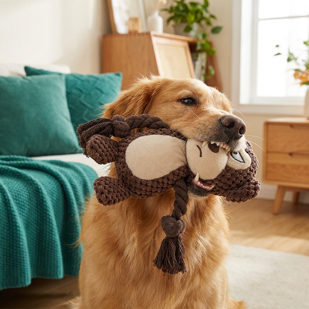 Cotton Rope Plush Dental Squeaky Dog Toy